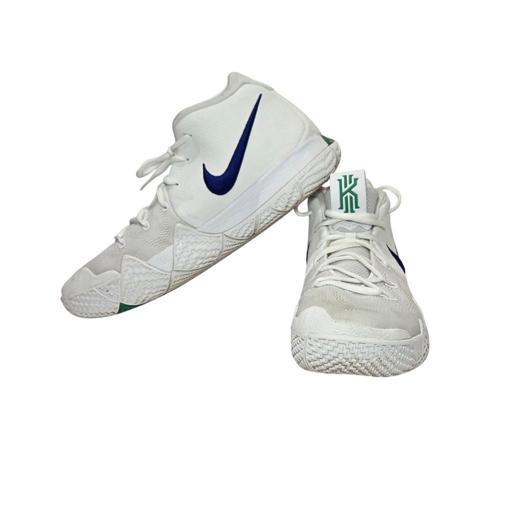 Nike Kyrie 4 White Navy Green Basketball Shoes 943806-104 Mens Sneaker 11